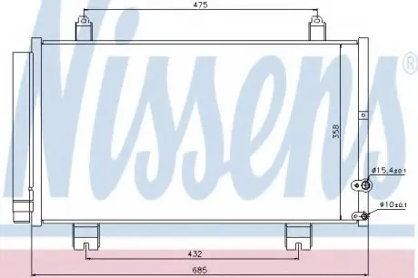 Конденсатор, кондиціонер NISSENS 940261