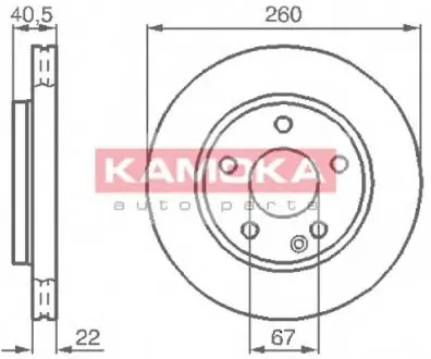 Тормозной диск KAMOKA 1032070