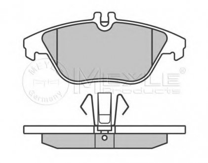 Комплект тормозных колодок, дисковый тормоз MEYLE 0252425317PD (фото 1)