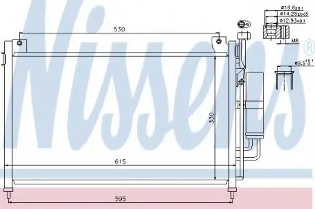 Конденсатор, кондиціонер NISSENS 940033