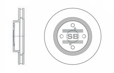 Диск тормозной передний SANGSIN Hi-Q (SANGSIN) SD4006