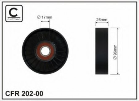 Натяжний ролик, полікліновий ремінь CAFFARO 20200
