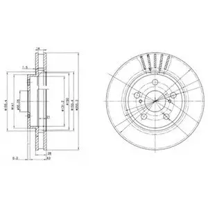 Тормозной диск Delphi BG3187