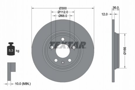 Тормозной диск TEXTAR 92282803
