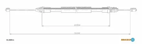 Тросик стояночного тормоза 41.0203.1 ADRIAUTO 4102031