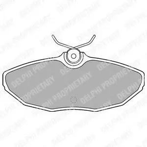 Тормозные колодки дисковые JAGUAR/LINCOLN XJ/S-Type/LS "R "98-09 Delphi LP1505