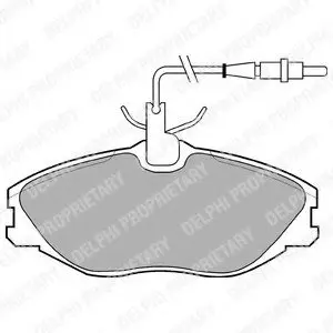 Тормозные колодки дисковые CITROEN/PEUGEOT Xsara/406/607 "F "96>> Delphi LP986
