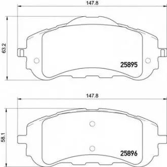 Комплект тормозных колодок, дисковый тормоз BREMBO P61120
