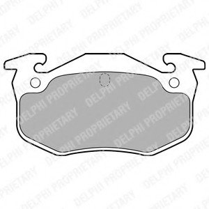 Гальмівні колодки дискові CITROEN/PEUGEOT/RENAULT Xsara/106/206/306/Megane/Clio \'\'F \'\'83-07 Delphi LP699