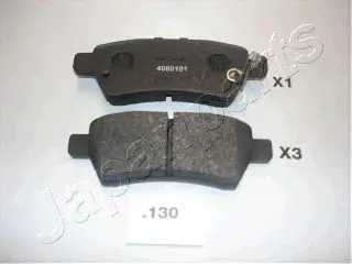 Комплект гальмівних колодок, дискове гальмо JAPANPARTS PP130AF