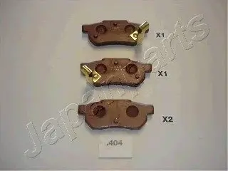 Комплект тормозных колодок, дисковый тормоз JAPANPARTS PP404AF