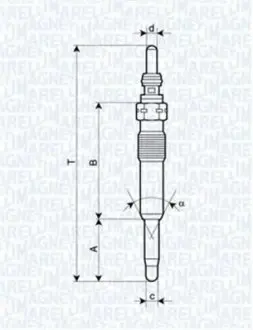 Свічка розжарення MAGNETI MARELLI 062900071304