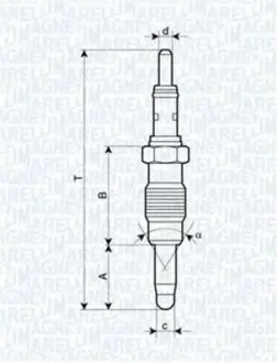 Свічка розжарювання MAGNETI MARELLI 062900011304 (фото 1)