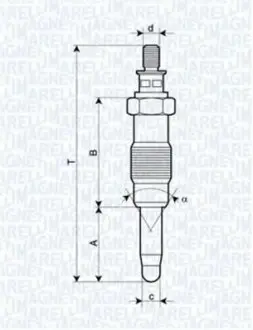 Свеча накала MAGNETI MARELLI 062583003304
