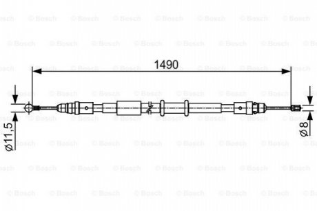 Трос, стоянкова гальмівна система BOSCH 1987482553 (фото 1)