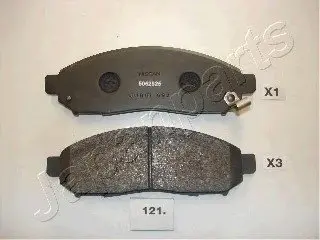 Комплект гальмівних колодок, дискове гальмо JAPANPARTS PA121AF