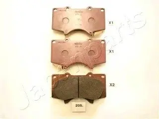 Гальмівні колодки дискові PA-205AF JAPANPARTS PA205AF