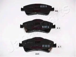 Комплект тормозных колодок, дисковый тормоз JAPANPARTS PA244AF