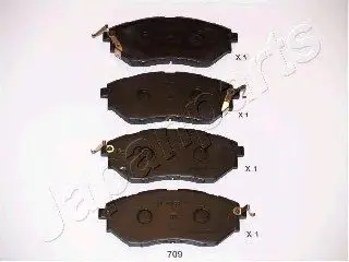 Комплект тормозных колодок, дисковый тормоз JAPANPARTS PA709AF