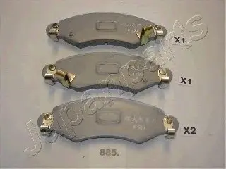 Комплект тормозных колодок, дисковый тормоз JAPANPARTS PA885AF