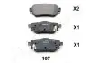 Комплект тормозных колодок, дисковый тормоз JAPANPARTS PP107AF (фото 1)