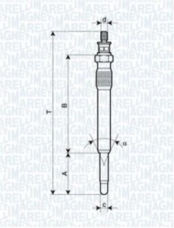 ЕЛЕКТРО свічка розжарювання MAGNETI MARELLI UC12A