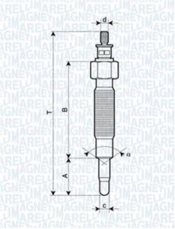 Свічка розжарювання MAGNETI MARELLI UC36A