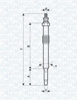 Свеча накаливания MAGNETI MARELLI UC41A