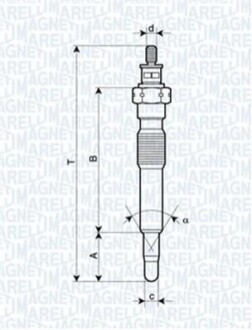 Свічка розжарення MAGNETI MARELLI UC62A