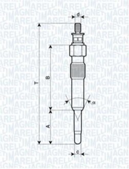 Свічка розжарення MAGNETI MARELLI UC8A