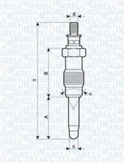 Свічка розжарення MAGNETI MARELLI UX14A