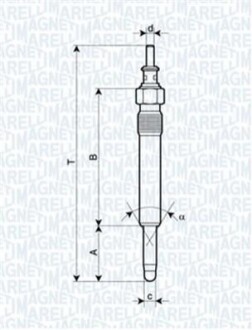 Свічка розжарювання MAGNETI MARELLI UX17A