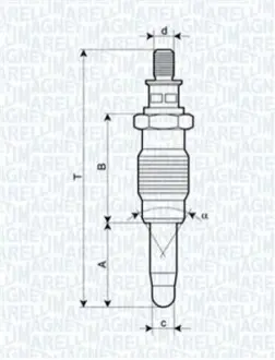 Свічка розжарення MAGNETI MARELLI UX18A (фото 1)