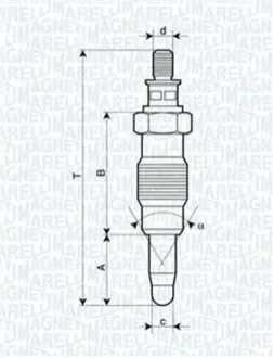 СВЕЧА НАКАЛА MAGNETI MARELLI UX19A
