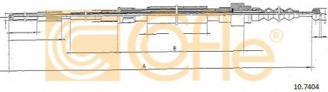 Трос, стоянкова гальмівна система COFLE 107404