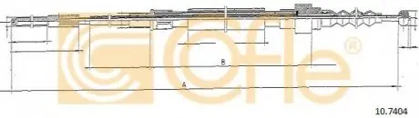 Трос, стояночная тормозная система COFLE 107404