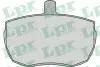 Комплект гальмівних колодок, дискове гальмо LPR 05P140