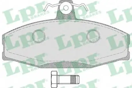 Комплект гальмівних колодок, дискове гальмо LPR 05P651