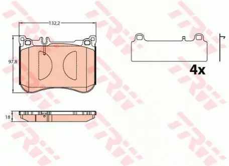 Гальмівні колодки, дискові TRW GDB2144