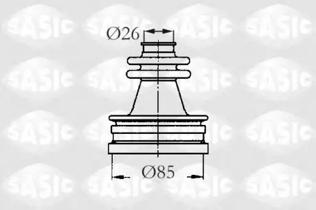 Комплект пильника, приводний вал SASIC 2873723