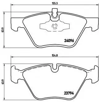 Комплект тормозных колодок, дисковый тормоз BREMBO P06040