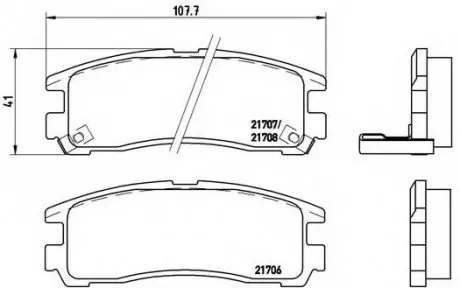 Гальмівні колодки дискові P54 012 BREMBO P54012