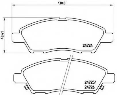 Гальмівні колодки дискові P56 070 BREMBO P56070