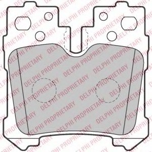 Комплект гальмівних колодок, дискове гальмо Delphi LP2214