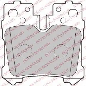 Комплект тормозных колодок, дисковый тормоз Delphi LP2214