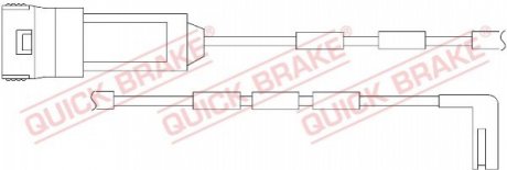 Датчик зносу дискових гальмівних колодок QUICK BRAKE WS0193A (фото 1)