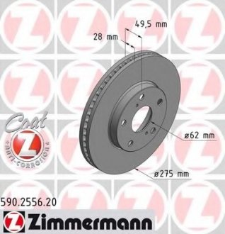 Тормозные диски ZIMMERMANN 590255620