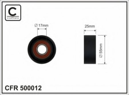 Натяжной ролик, поликлиновой ремень CAFFARO 500012
