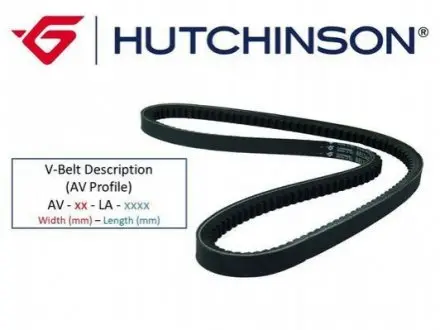 Ремінь (клиновий) AV 10 LA 1025 HUTCHINSON AV10LA1025