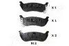 Комплект гальмівних колодок, дискове гальмо JAPANPARTS PP912AF